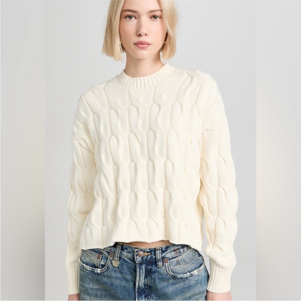 Pistola Ivory Cable Knit Sweater size xs from Anthropologie